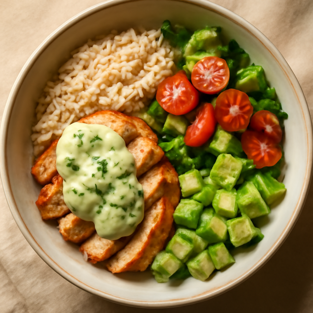 Creamy Avocado Chicken Bowl