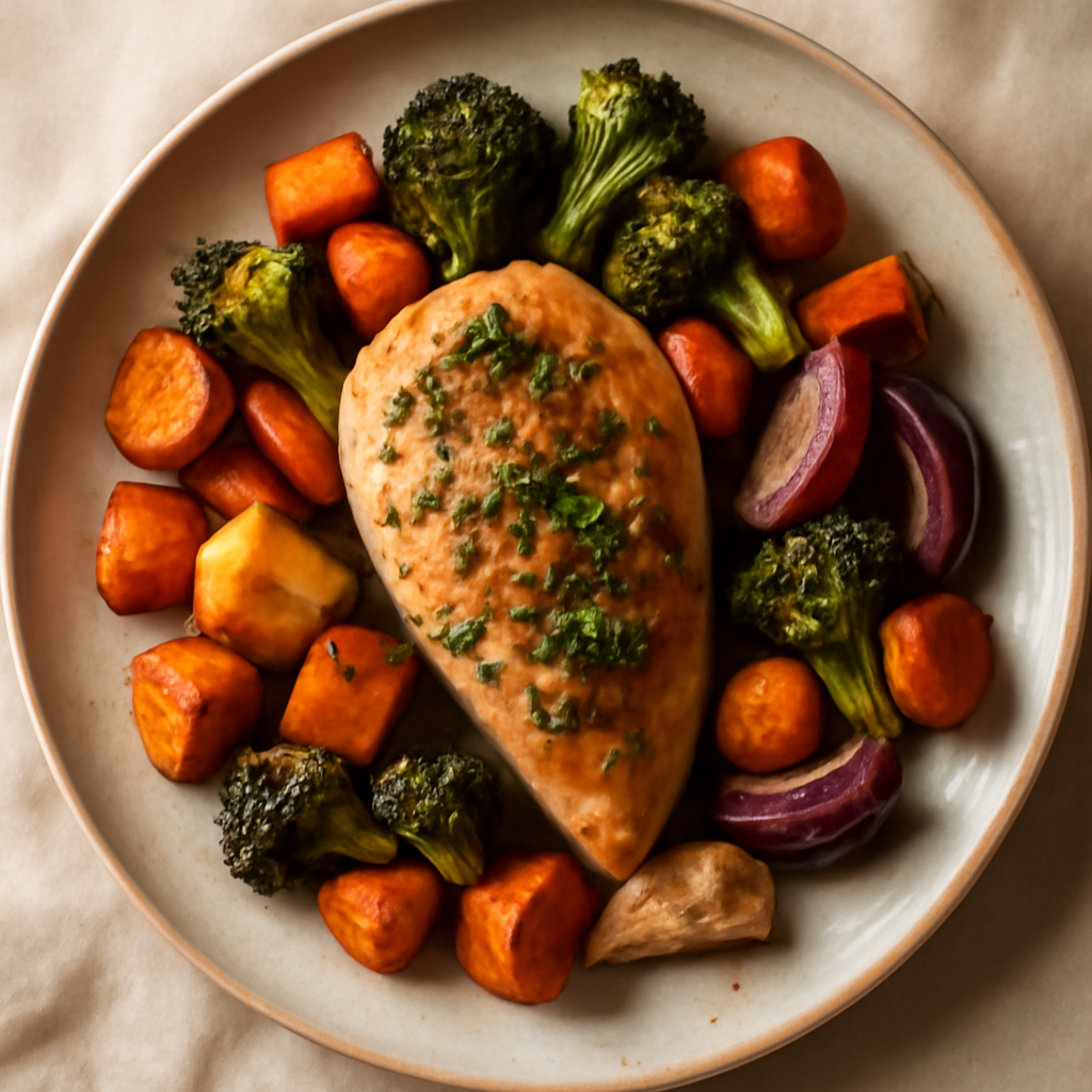 Garlic Herb Chicken with Roasted Vegetables
