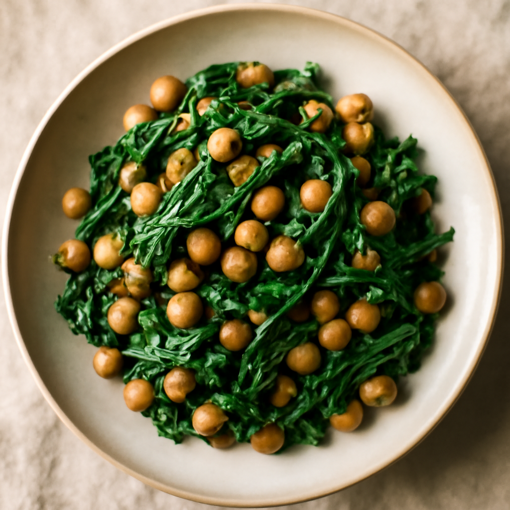 Vegan Chickpea and Spinach Stir-Fry