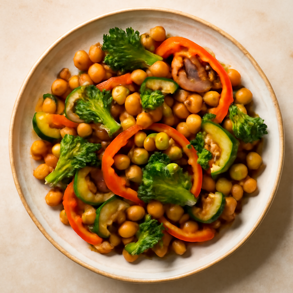 Vegan Chickpea and Vegetable Stir-Fry
