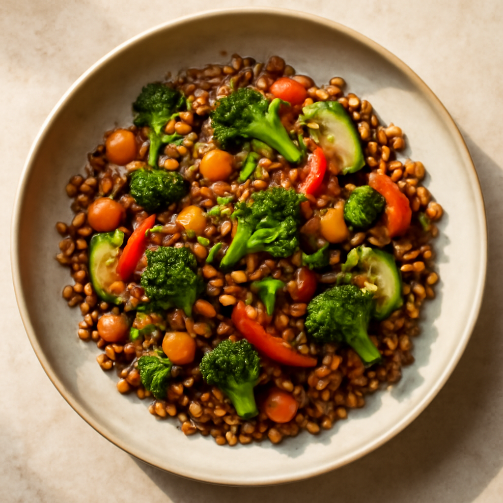 Vegan Lentil & Vegetable Stir-Fry