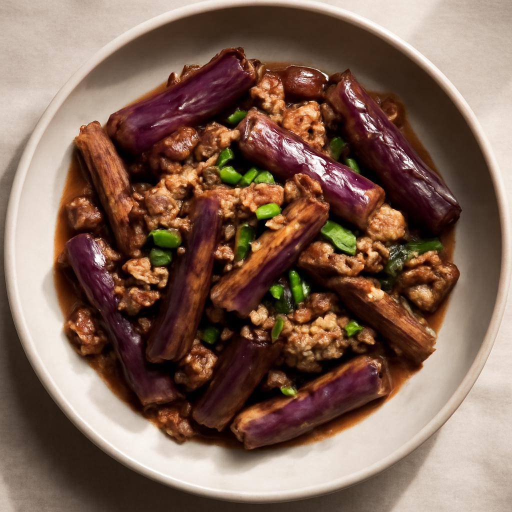 Chinese Eggplant and Ground Chicken Stir-Fry (Paleo)