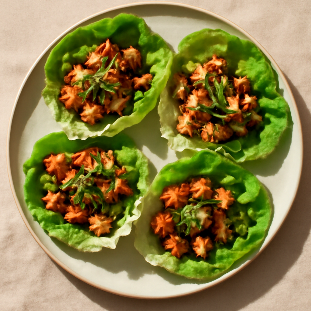 Chinese Scallion and Tofu Lettuce Wraps