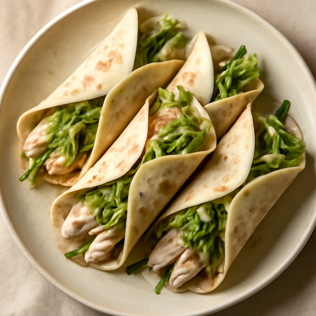 Chinese Scallion Chicken Wraps
