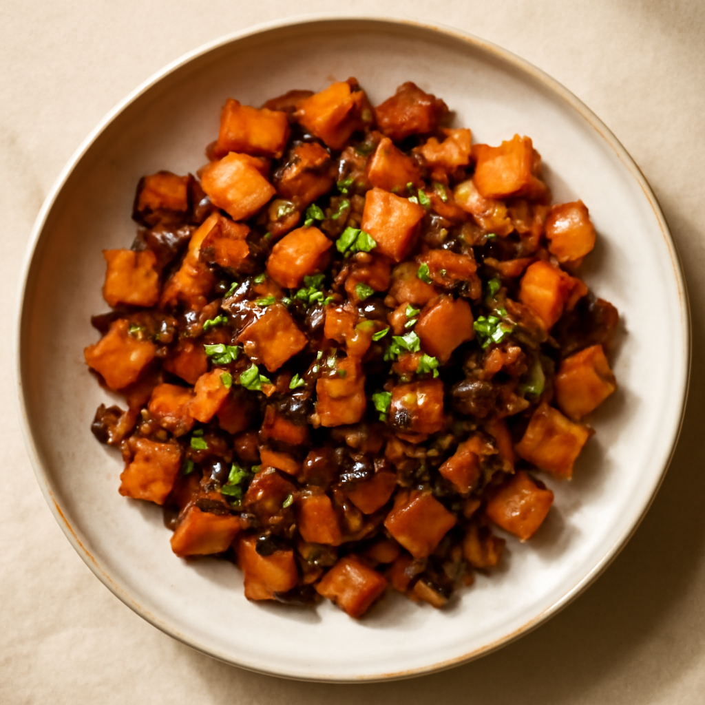 Chinese Spiced Sweet Potato Hash