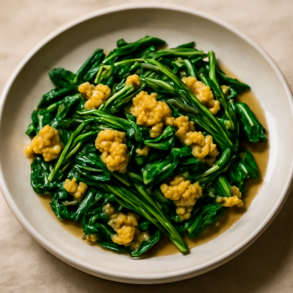Chinese Spinach and Egg Stir-Fry