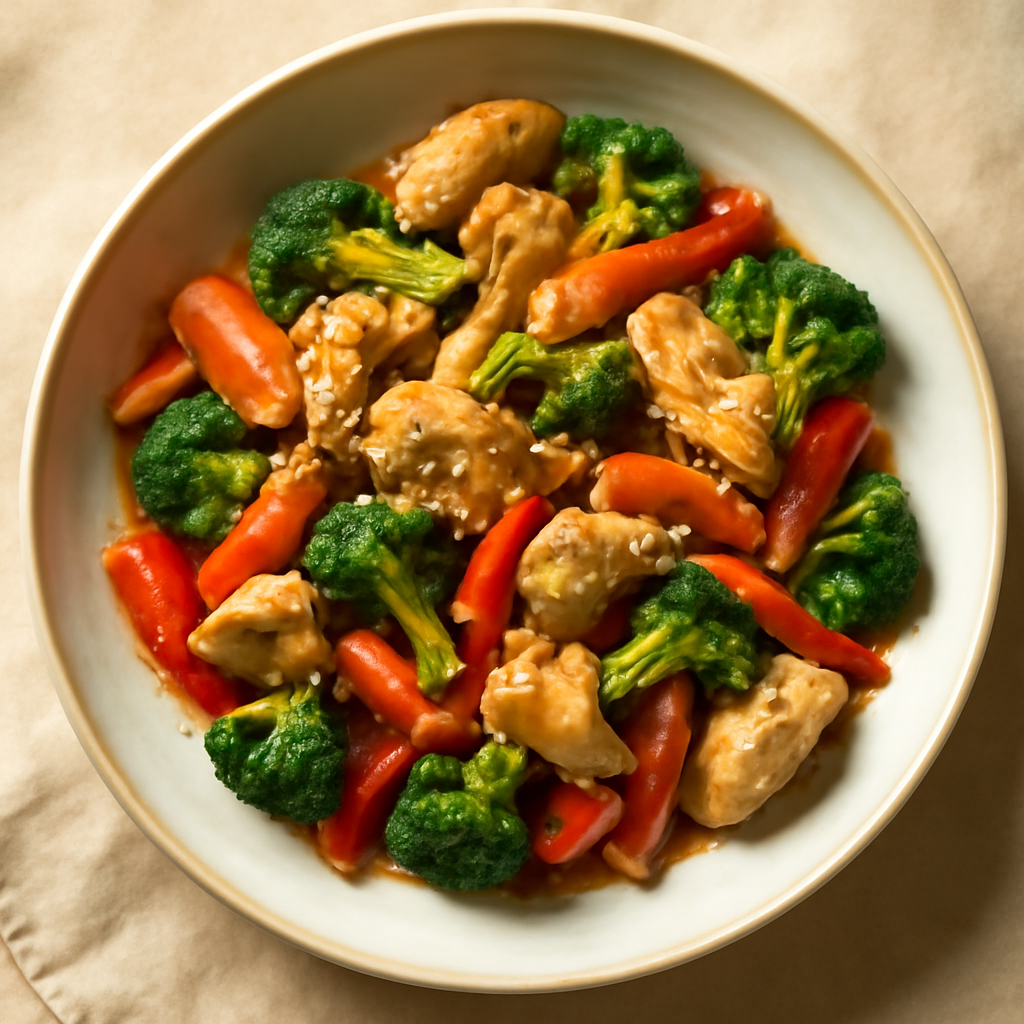 Garlic Ginger Chicken Stir-Fry with Vegetables