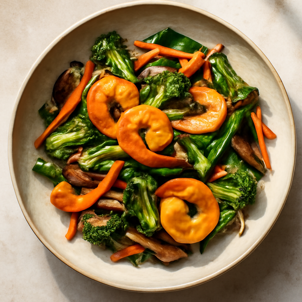Paleo Chinese-Inspired Stir-Fried Shrimp and Vegetables