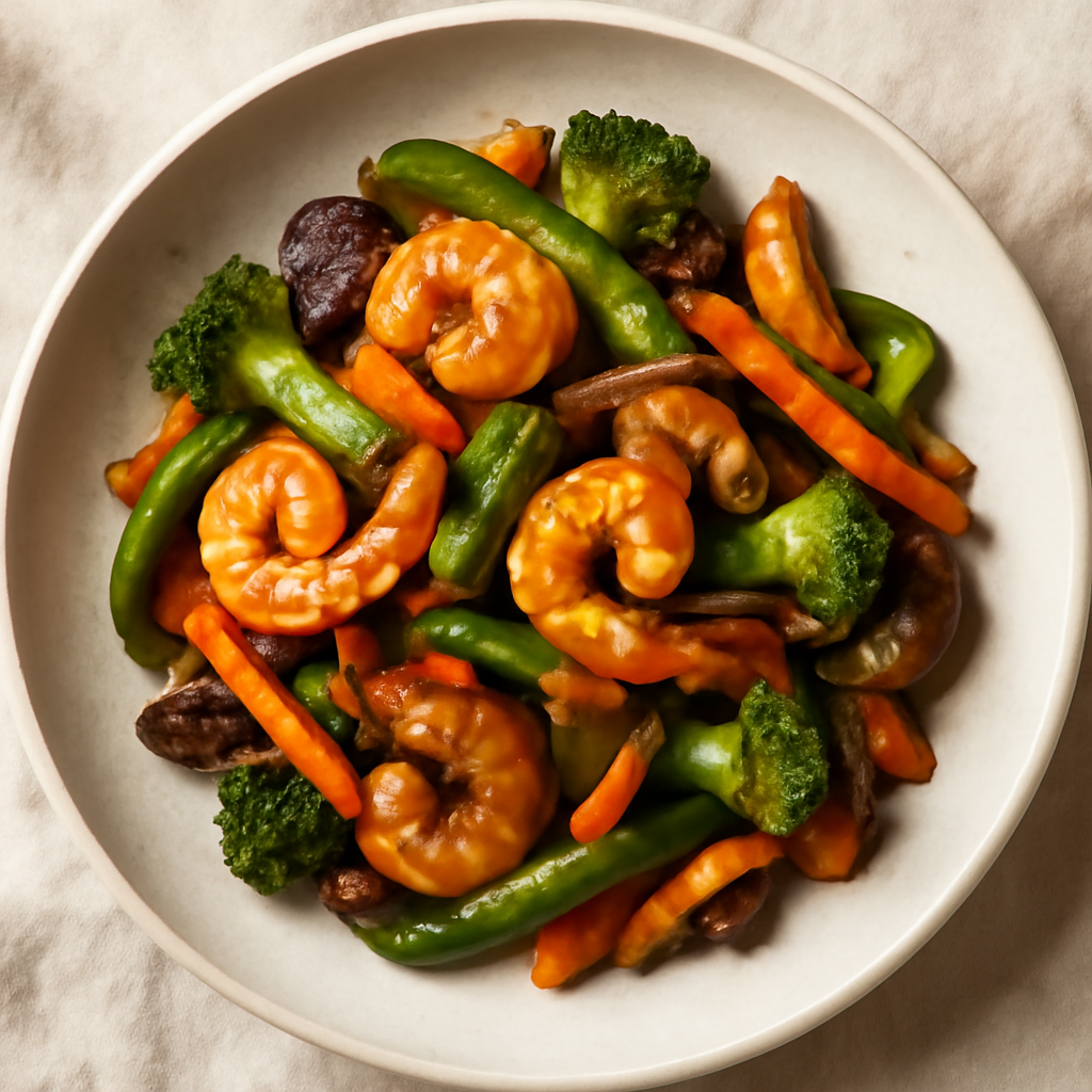 Paleo Chinese-Style Stir-Fried Shrimp and Vegetables