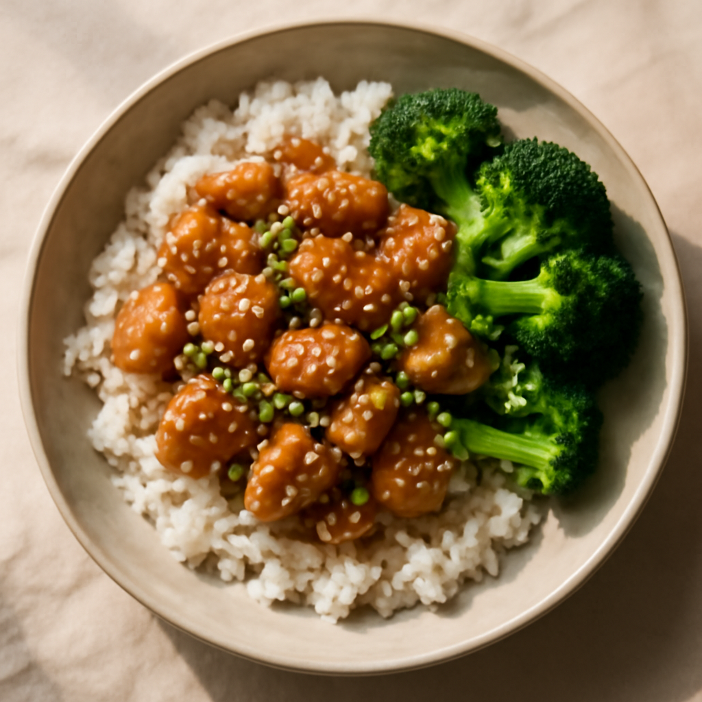 Sesame Chicken Rice Bowl