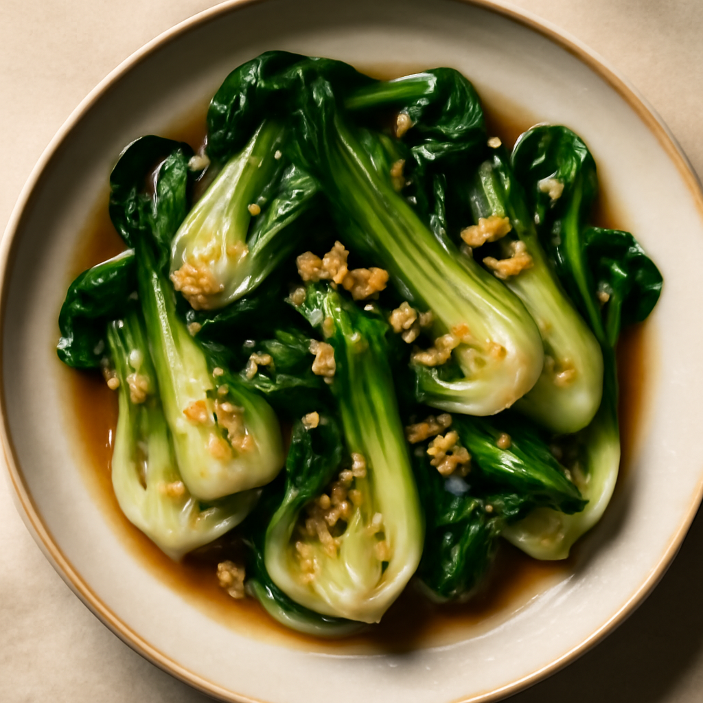 Stir-Fried Bok Choy with Garlic and Ginger