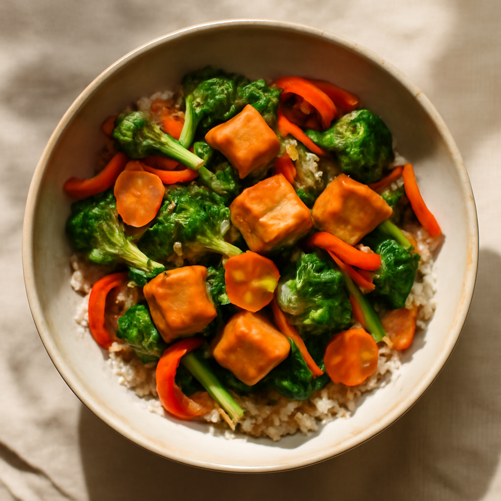 Tofu and Vegetable Stir-Fry Bowl