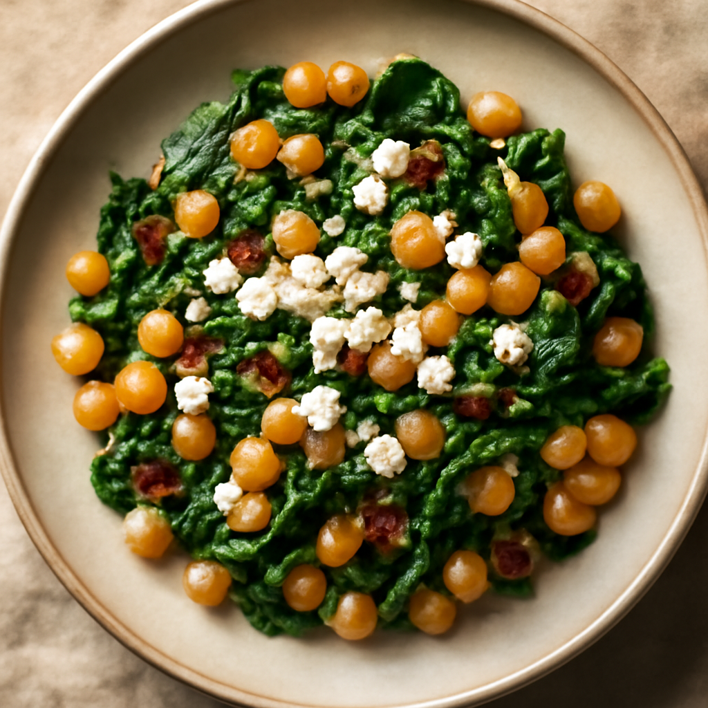 Greek Chickpea and Spinach Sauté