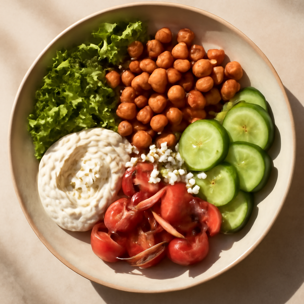 Greek Chickpea & Cucumber Bowl