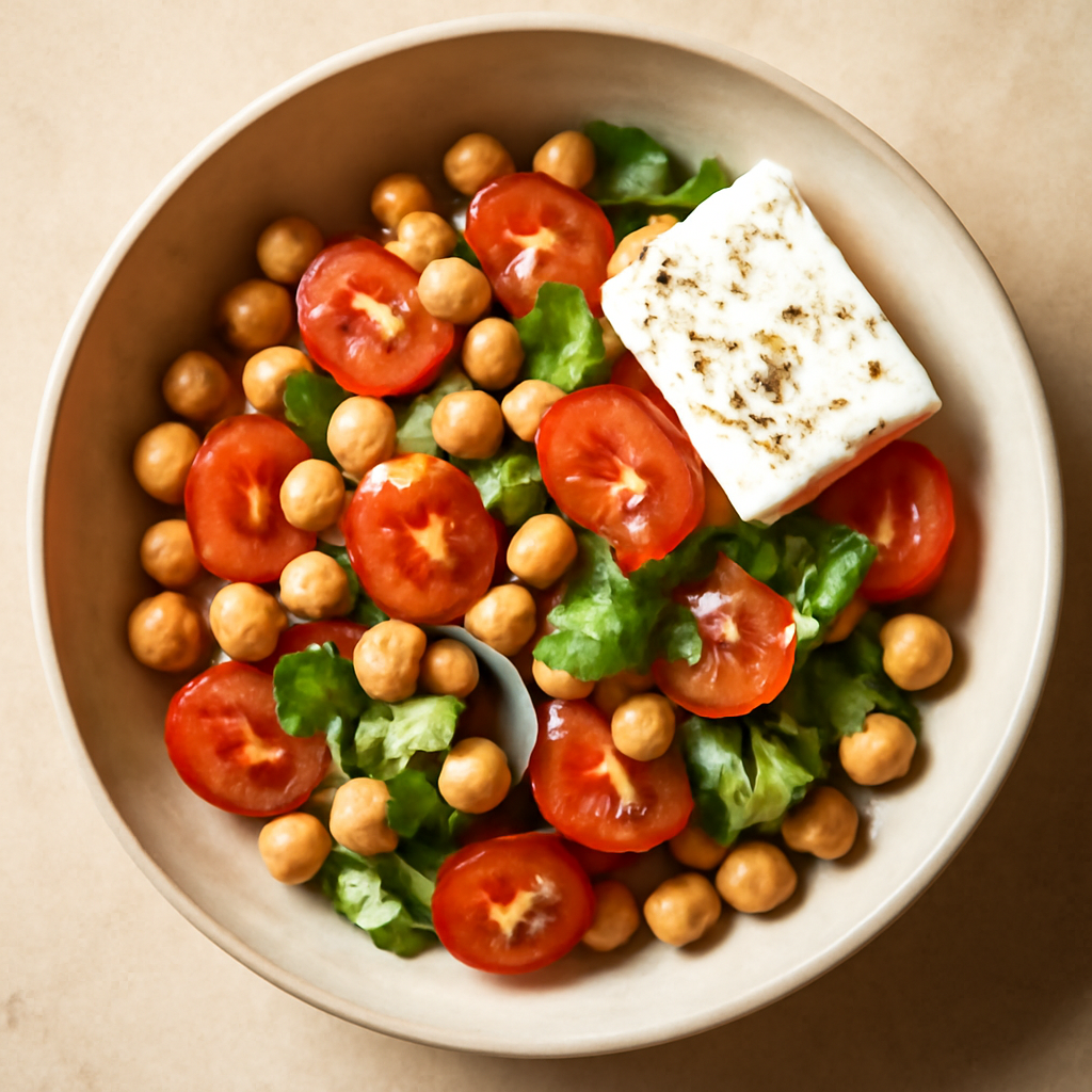 Greek Chickpea & Tomato Bowl
