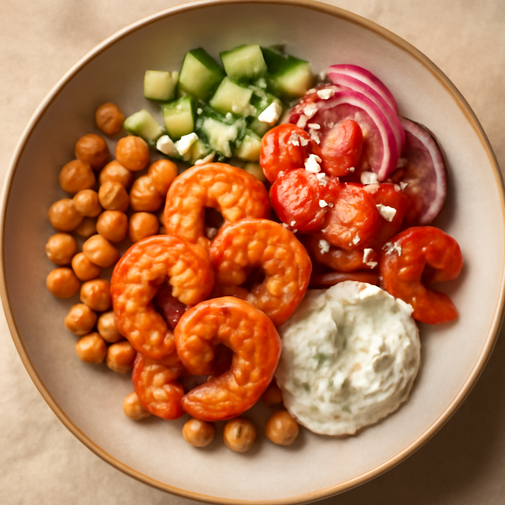 Greek Prawn & Chickpea Bowl