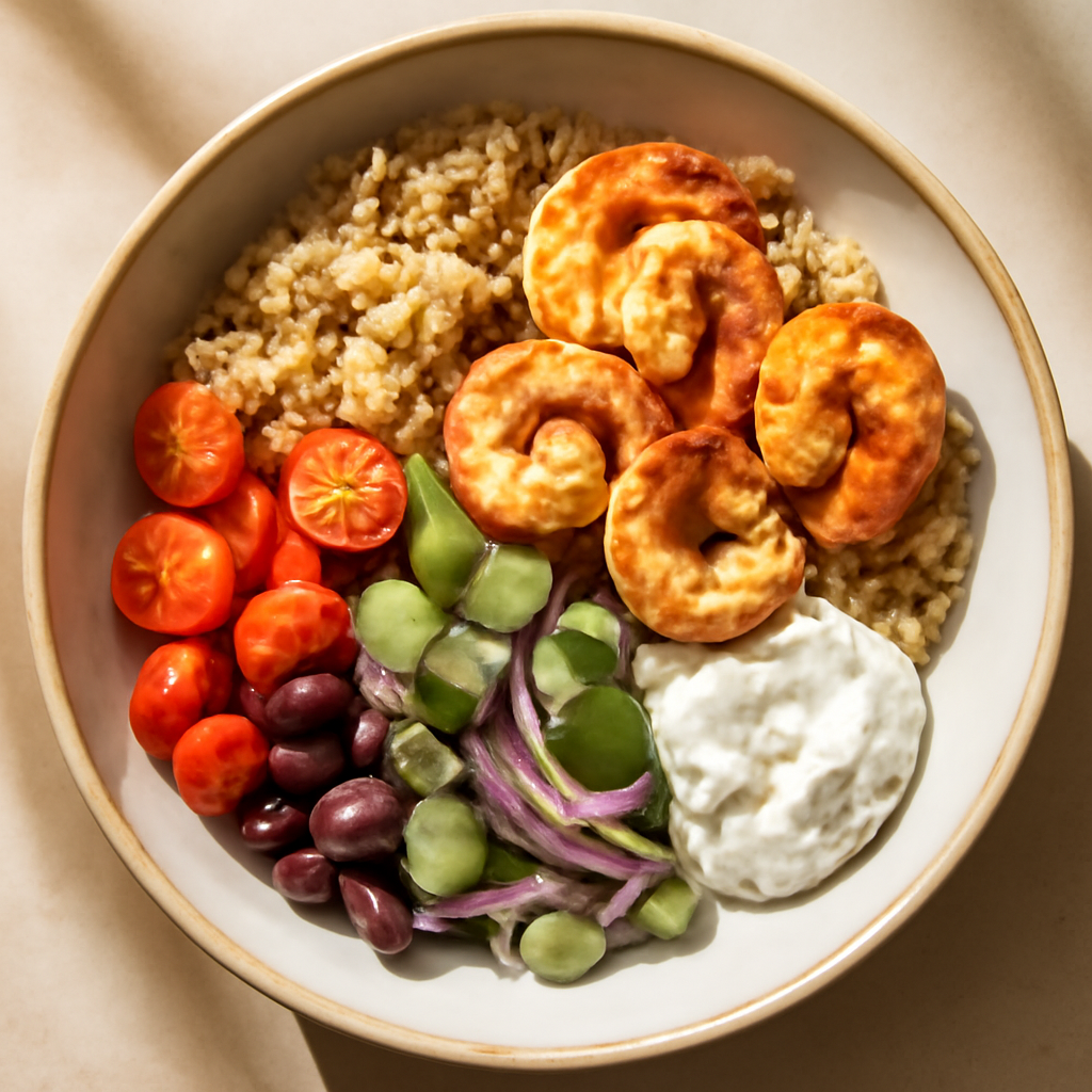 Greek Seafood & Quinoa Bowl