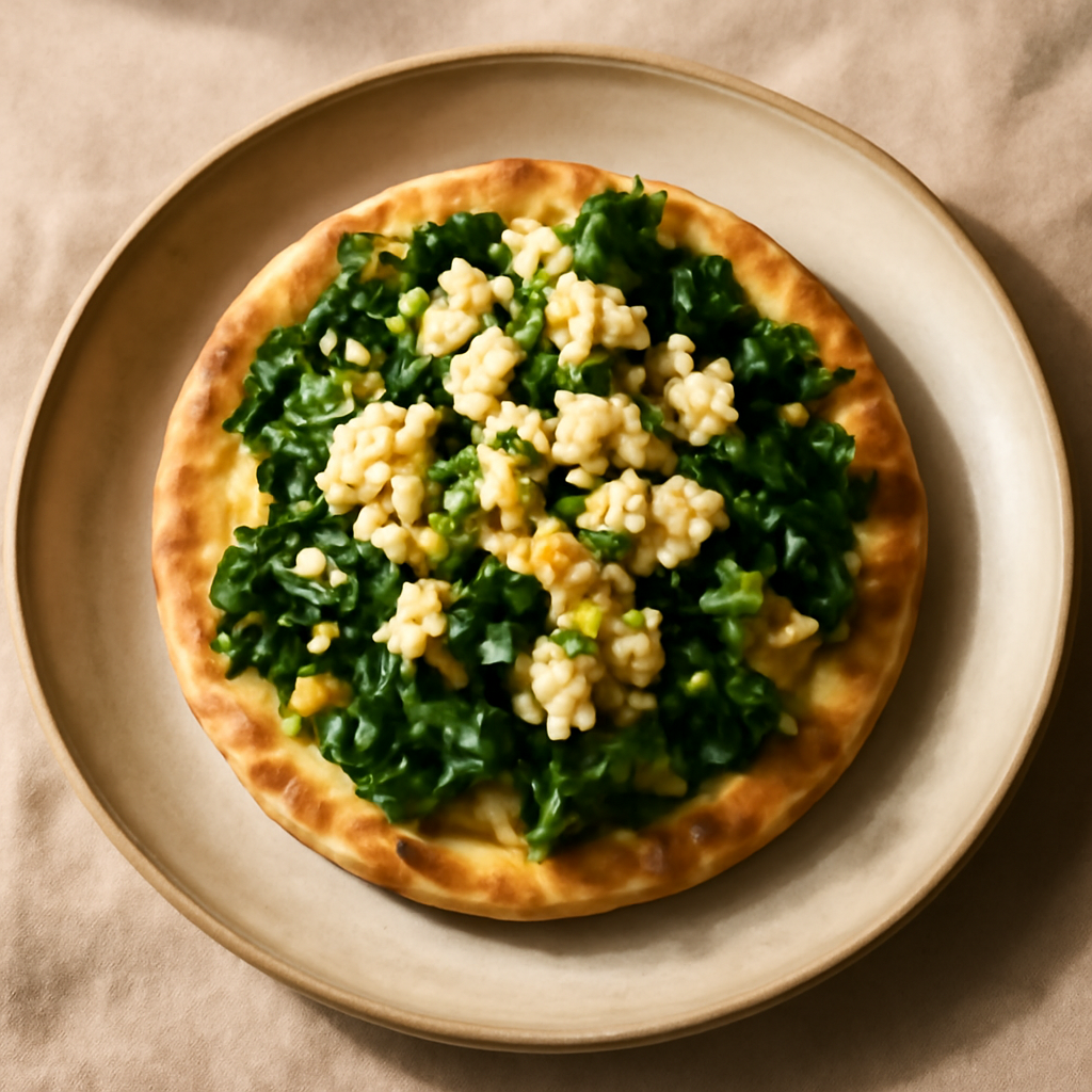 Greek Spinach and Feta Breakfast Pita