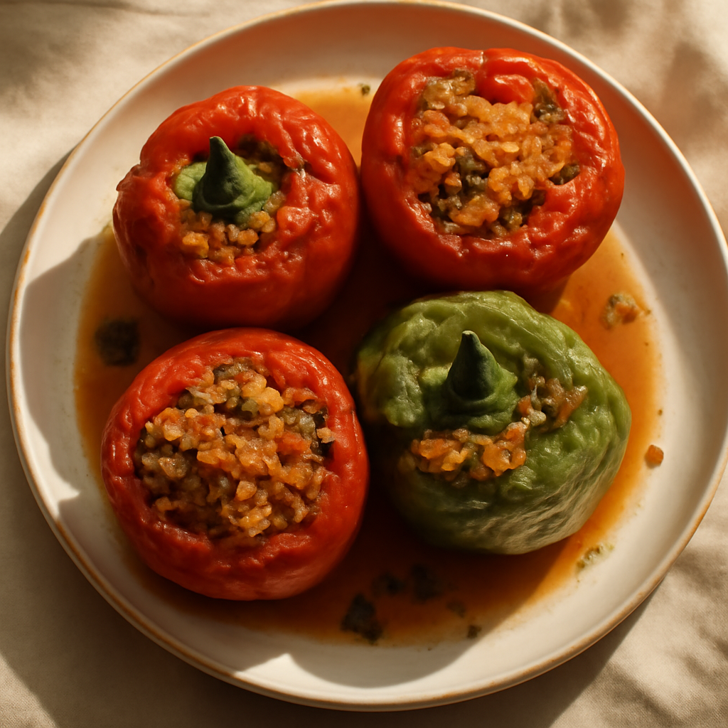 Greek Stuffed Bell Peppers (Koutalia Gemista)