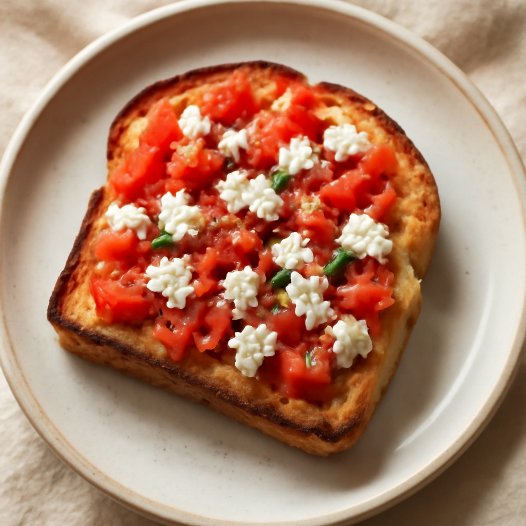 Greek Tomato and Feta Breakfast Bruschetta