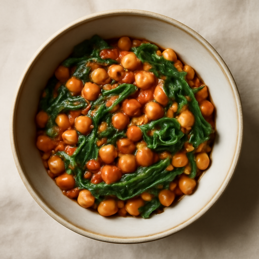 Indian Chickpea and Spinach Bowl