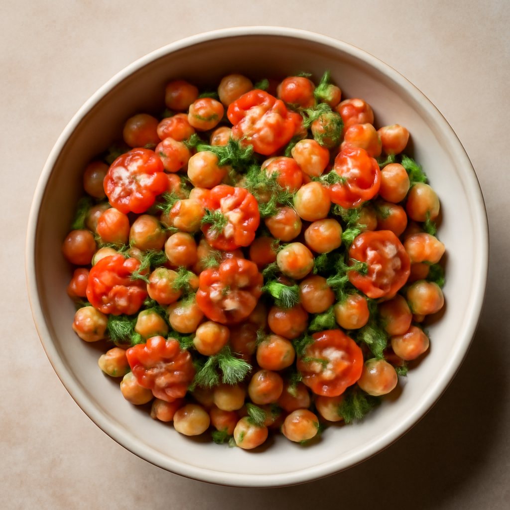 Indian Chickpea and Tomato Salad Bowl
