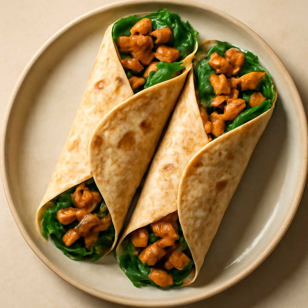 Indian Chickpea & Spinach Wraps