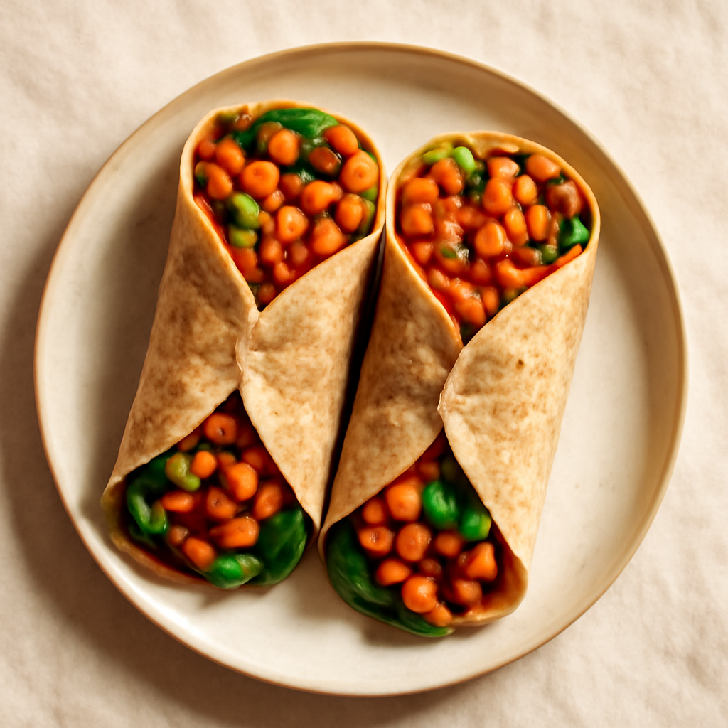 Indian Chickpea & Vegetable Wraps