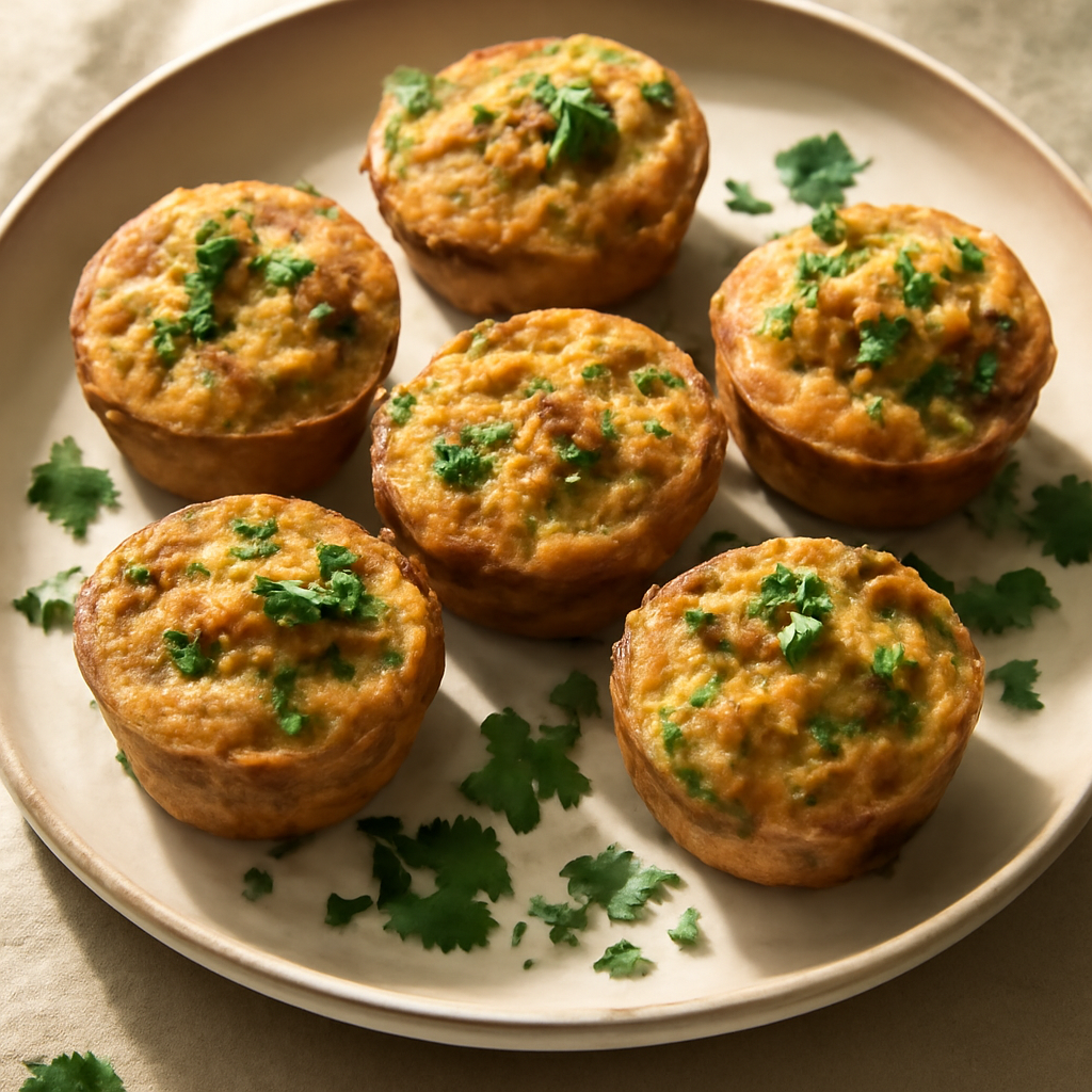Indian Spiced Cheese & Egg Breakfast Muffins