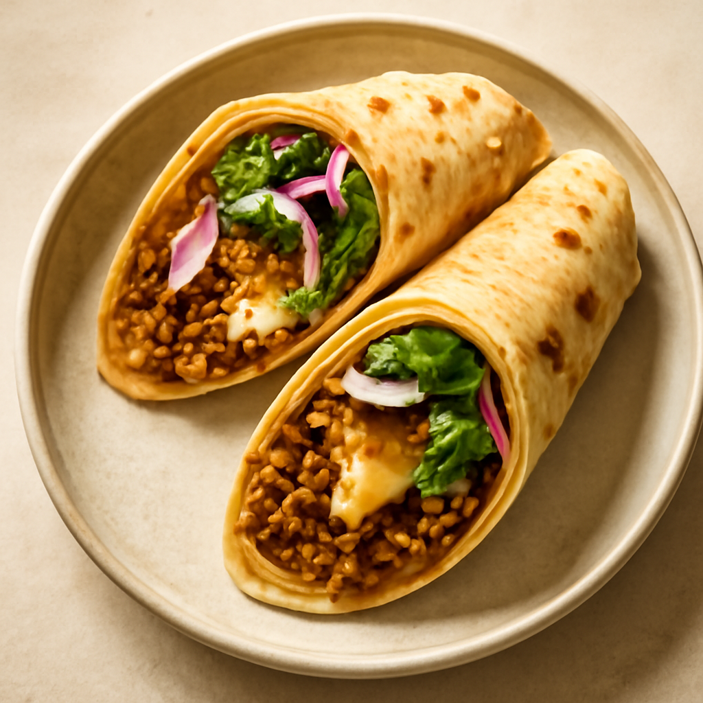 Indian Spiced Lentil & Fish Breakfast Wraps
