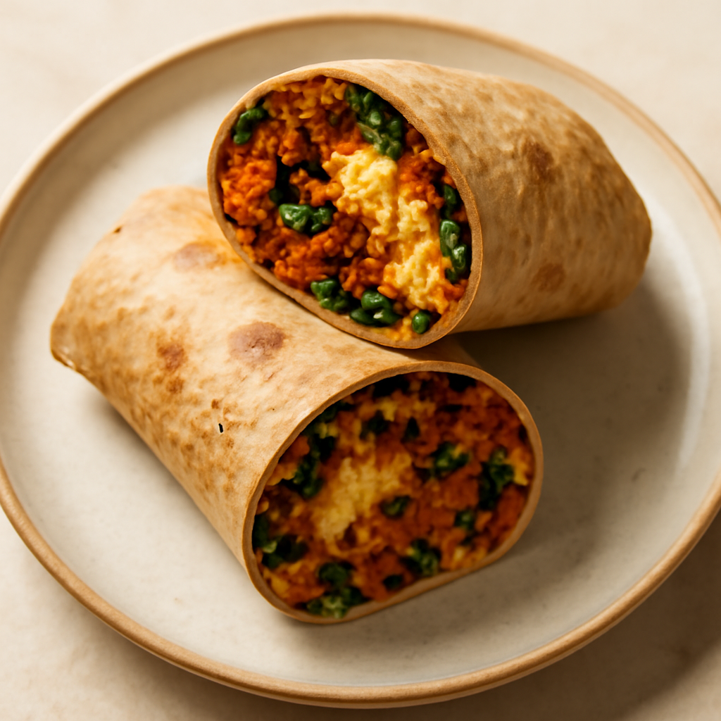 Indian Spiced Tuna Breakfast Wraps