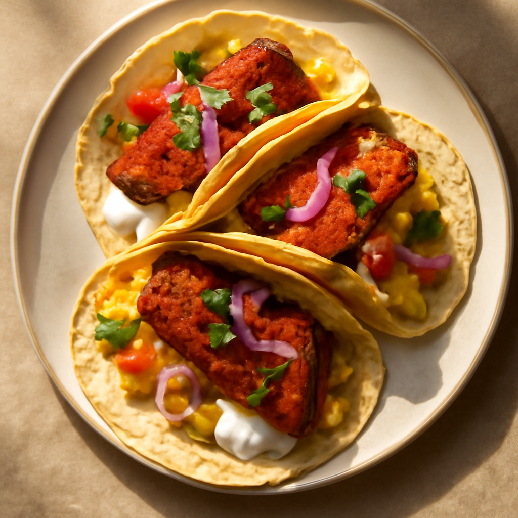 Spiced Indian Salmon Breakfast Tacos