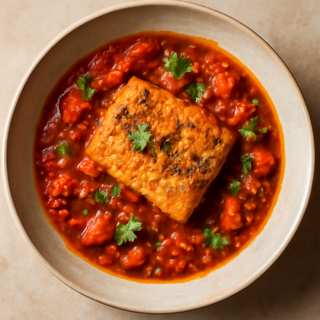 Spicy Indian Fish & Tomato Curry