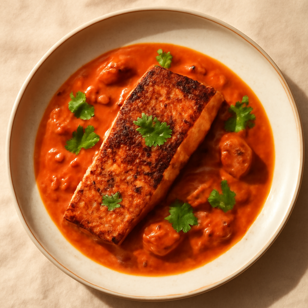 Spicy Indian Salmon with Tomato-Coconut Curry