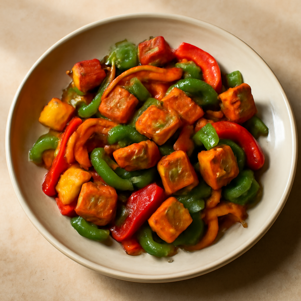 Spicy Paneer & Bell Pepper Stir-Fry