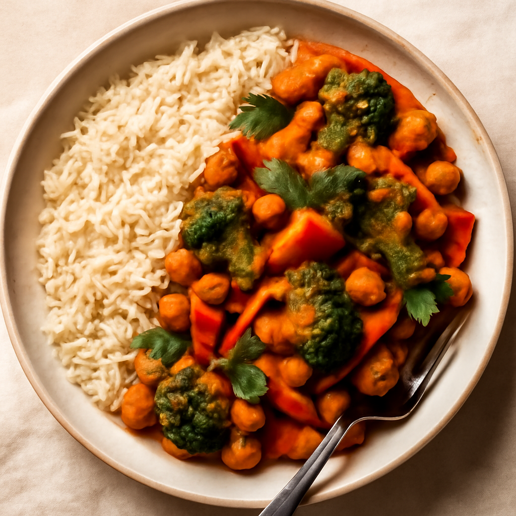 Vegetable Masala Stir-Fry with Basmati Rice