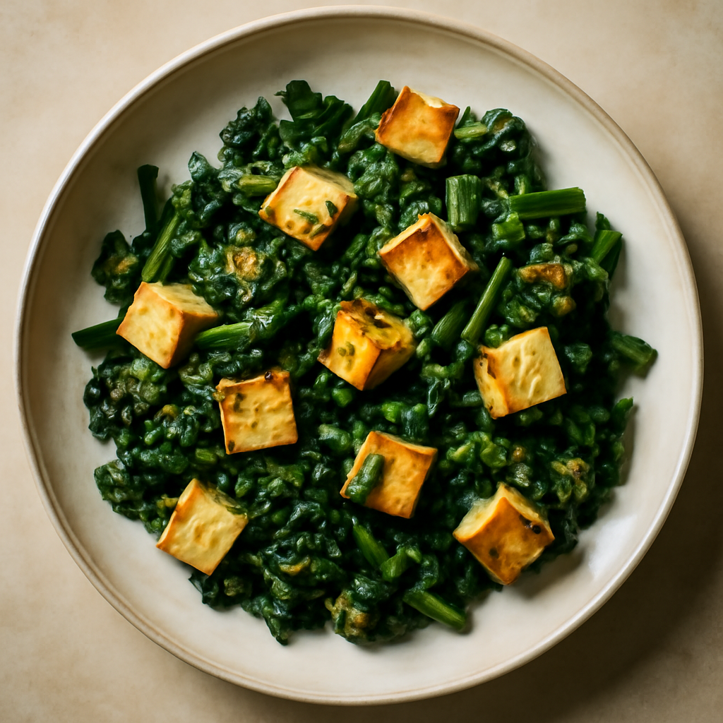 Vegetarian Spinach & Paneer Stir-Fry