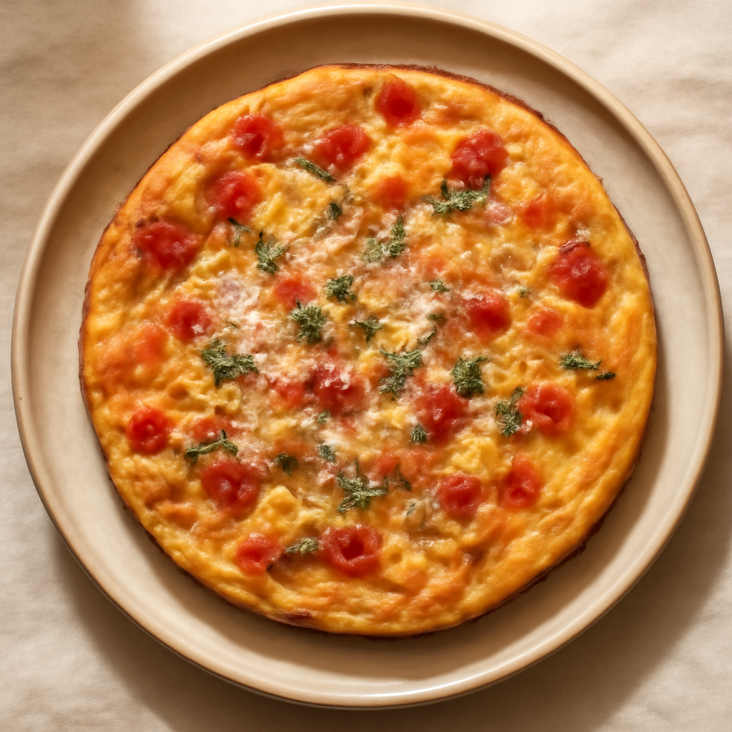 Italian Breakfast Frittata with Bell Peppers and Parmesan
