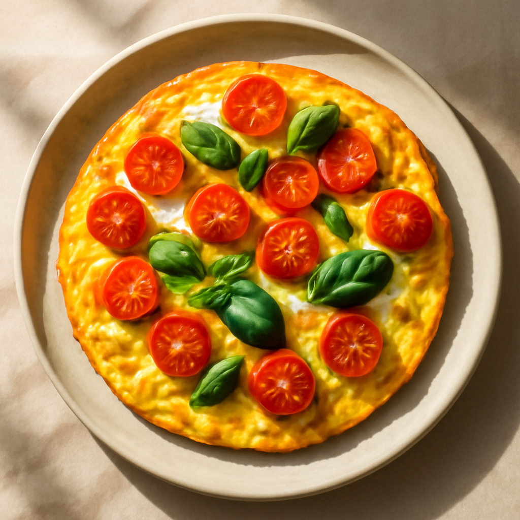 Italian Breakfast Frittata with Cherry Tomatoes and Basil