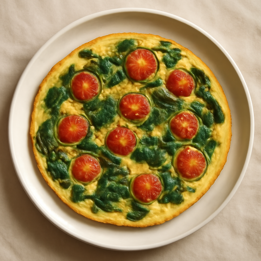 Italian Breakfast Frittata with Spinach and Cherry Tomatoes