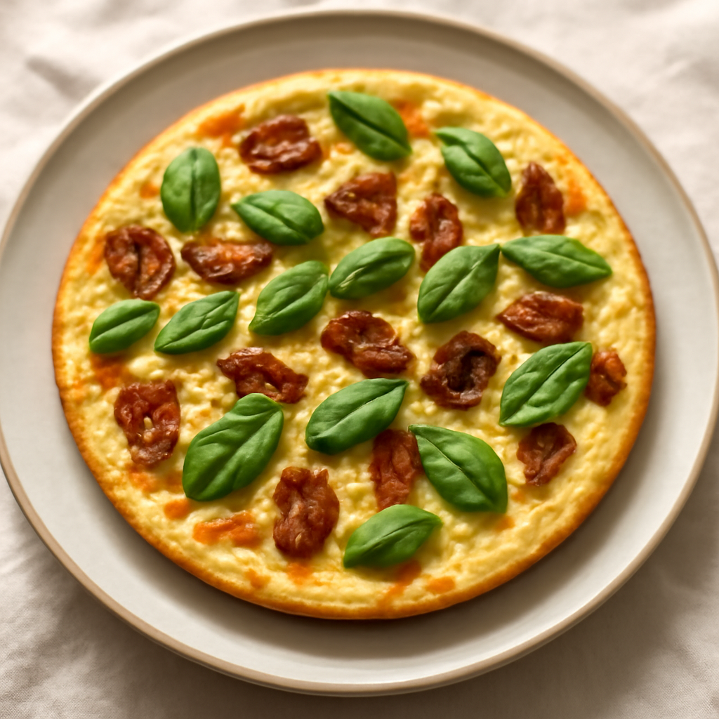 Italian Breakfast Frittata with Sun-Dried Tomatoes and Basil