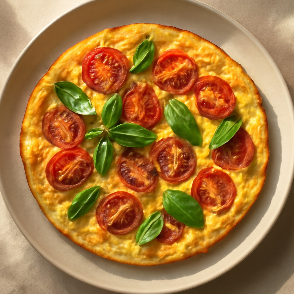 Italian Breakfast Frittata with Tomatoes and Basil