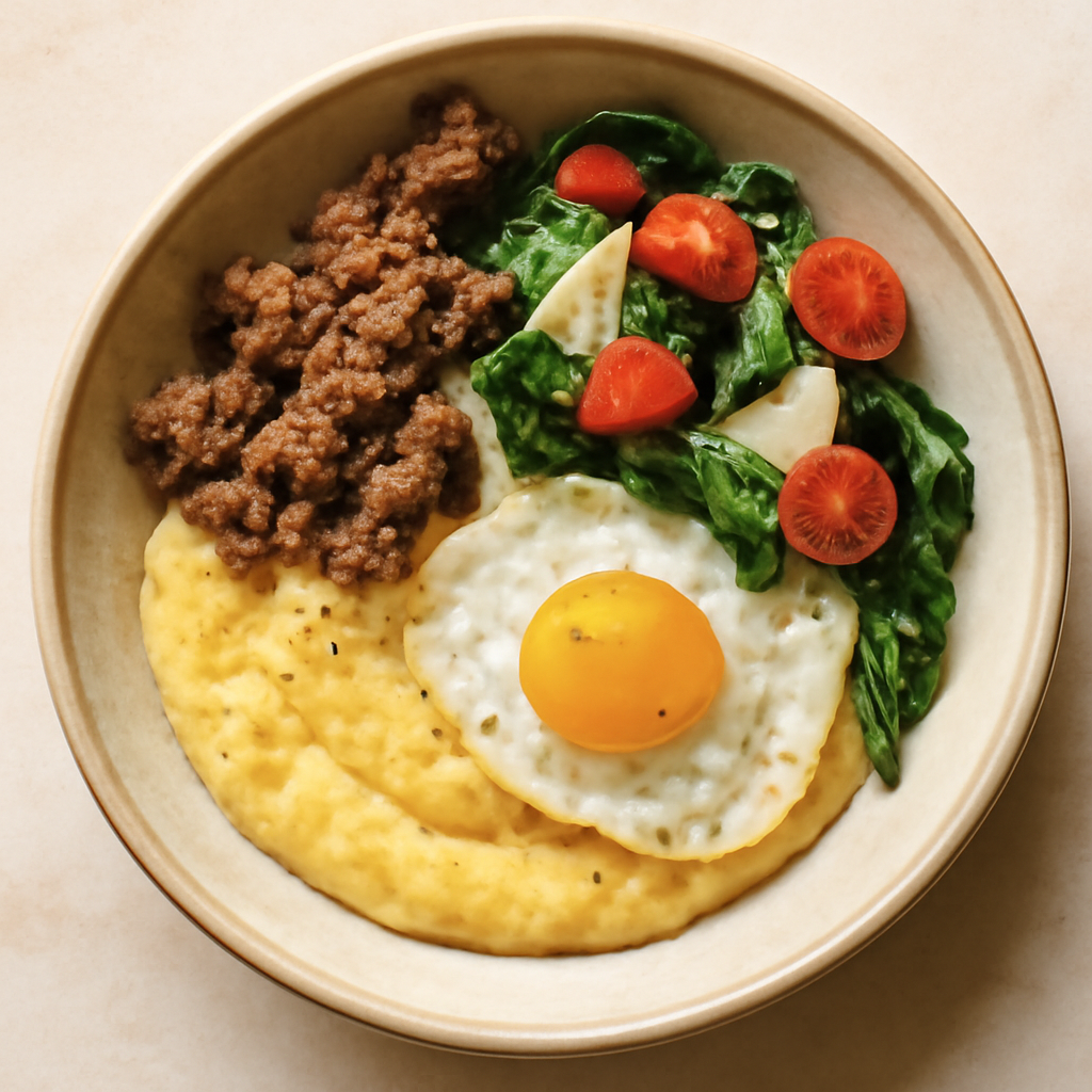 Italian Breakfast Savory Polenta Bowls