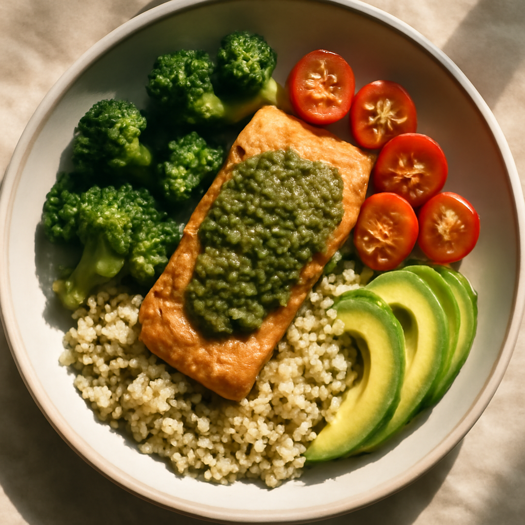 Italian Pesto Salmon Bowl
