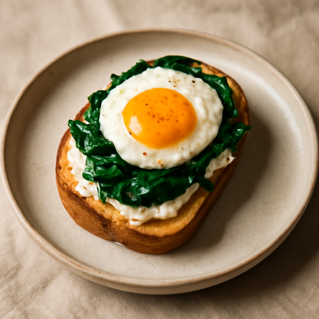 Italian Spinach and Ricotta Breakfast Crostini