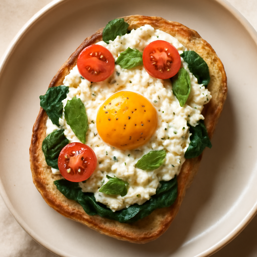 Italian Spinach and Ricotta Breakfast Tartines