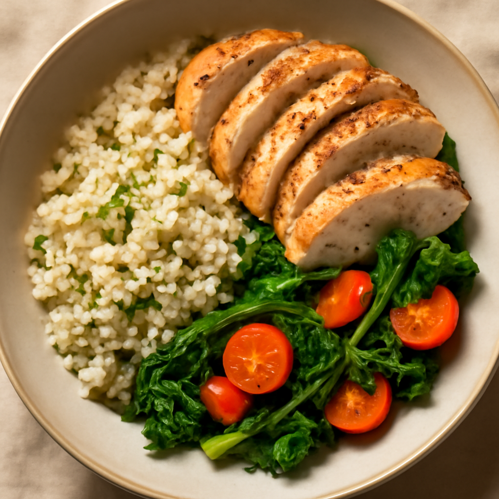 Keto Italian Chicken & Cauliflower Rice Bowl