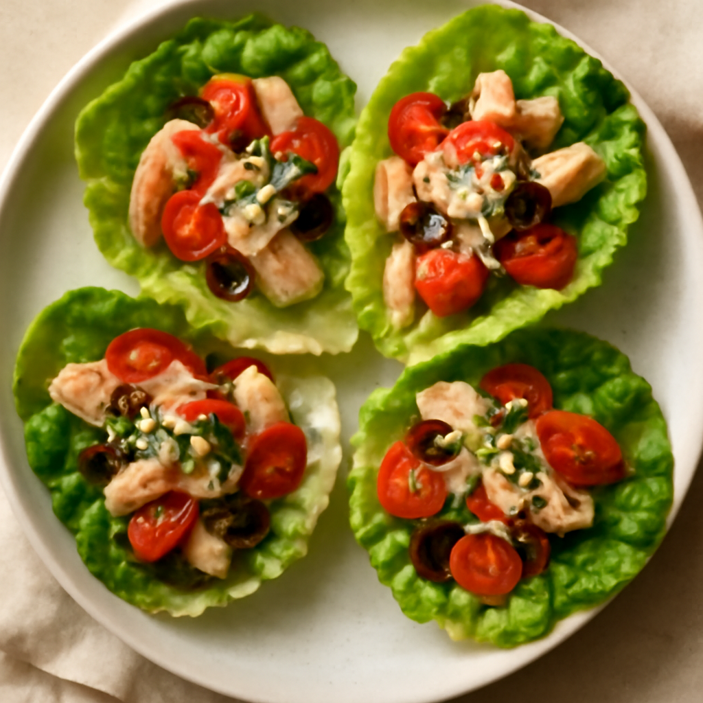 Keto Italian Chicken Lettuce Wraps