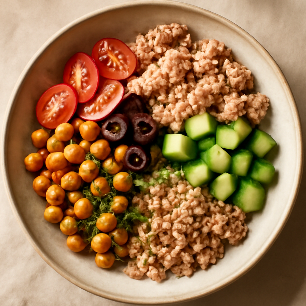 Mediterranean Chickpea & Tuna Grain Bowl