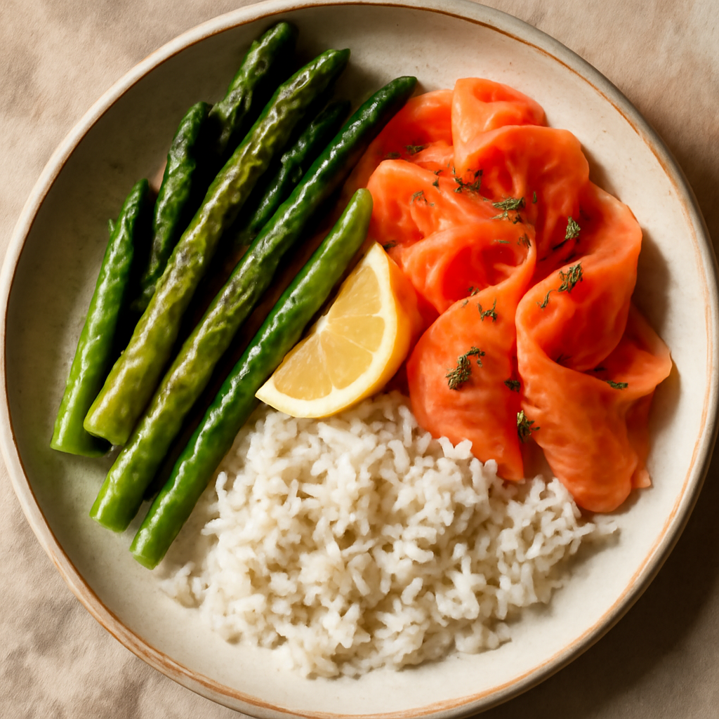 Smoked Salmon and Asparagus Rice Bowl